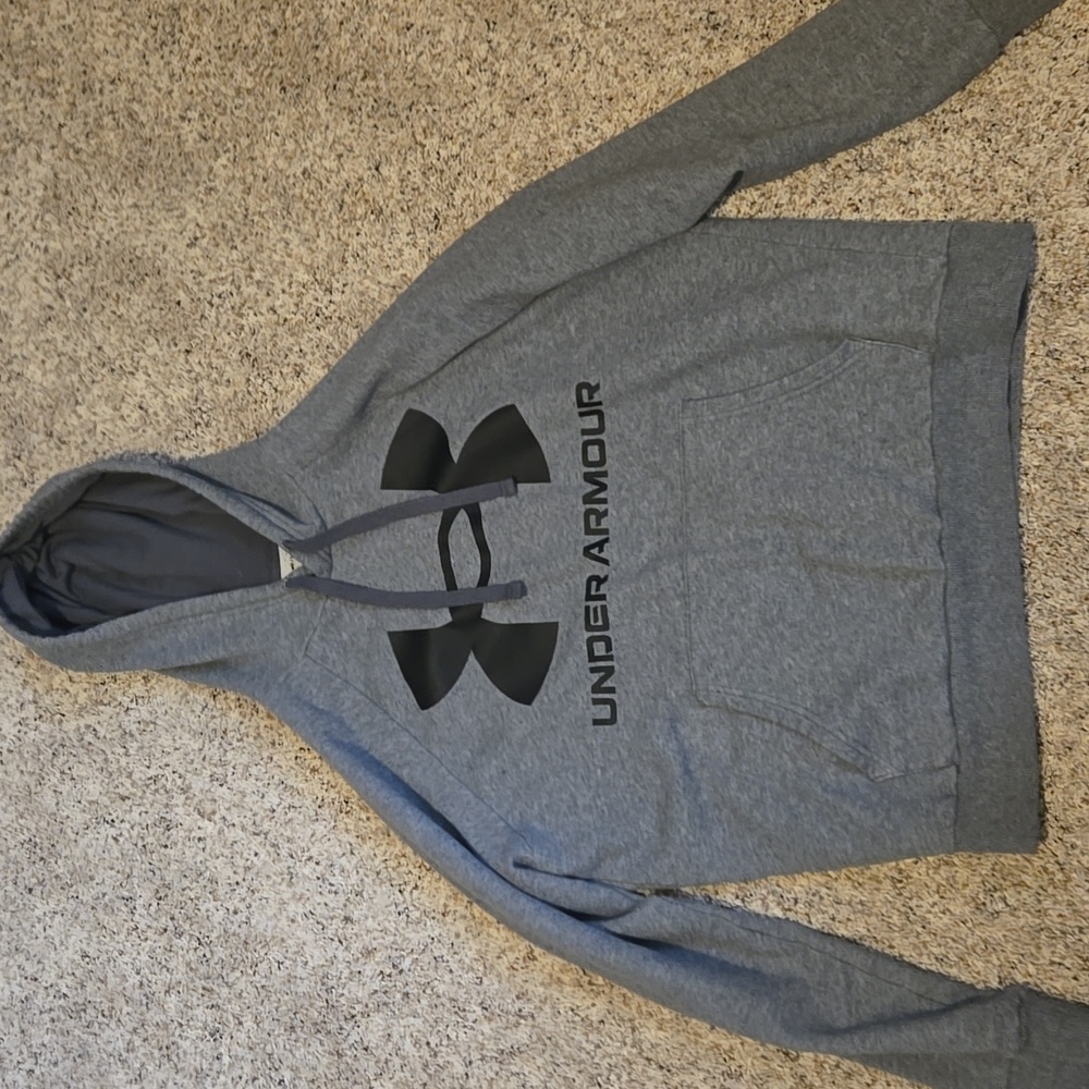 Under Armour Charcoal Hoodie with Black Logo